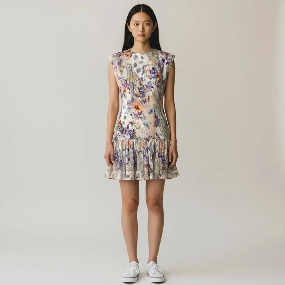 NWT Zimmermann Multicolor Floral Mini Dress - Picture 3 of 7
